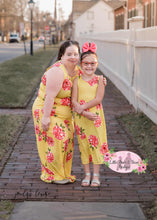 Load image into Gallery viewer, Mommy and Me Sunny Yellow Floral Sleeveless Dress