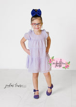 Load image into Gallery viewer, Lilac Swiss Dot Dress
