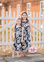 Load image into Gallery viewer, Mommy and Me Navy Floral Sleeveless Dress