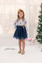 Load image into Gallery viewer, Away in a Manger Nativity Tulle Dress with Velvet Bow