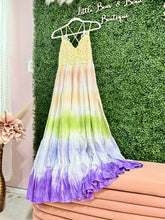 Load image into Gallery viewer, Ladies Faded Rainbow Tie Dye Maxi Dress