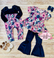 Load image into Gallery viewer, Blue Velvet Floral Belle Set