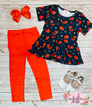 Load image into Gallery viewer, Playful Foxes Peplum Set