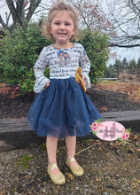 Load image into Gallery viewer, Away in a Manger Nativity Tulle Dress with Velvet Bow