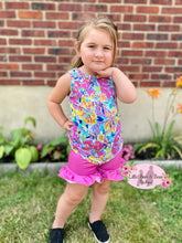 Load image into Gallery viewer, Tropical Flowers Tank Ruffle Set