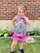 Load image into Gallery viewer, Tropical Flowers Tank Ruffle Set