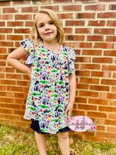 Load image into Gallery viewer, Exotic Zoo Ruffle Short Set