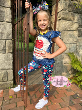 Load image into Gallery viewer, Apple Print with Bleached Legging Set