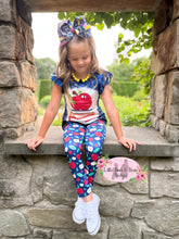 Load image into Gallery viewer, Apple Print with Bleached Legging Set