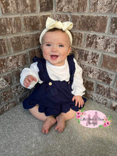 Load image into Gallery viewer, Navy Blue Jumper with White Top Set