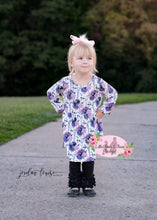 Load image into Gallery viewer, Gothic Purple Floral Tunic Set