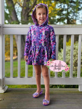 Load image into Gallery viewer, Purple Splatter Skirted Leo