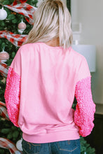 Load image into Gallery viewer, Valentine’s Day Sequin Heart Long Sleeve Sweatshirt