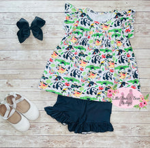 Load image into Gallery viewer, Exotic Zoo Ruffle Short Set