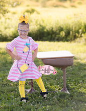 Load image into Gallery viewer, Striped Pencil Pocket Dress with Socks and Purse