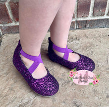 Load image into Gallery viewer, Purple Potion Glitter Ballerina Shoes