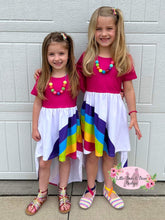 Load image into Gallery viewer, Rainbow BFF High Low Dress
