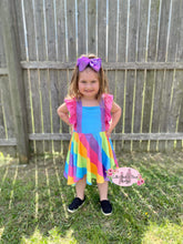 Load image into Gallery viewer, Rainbow Neon Super Twirl Dress