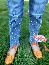 Load image into Gallery viewer, Pearl Embellished Jeans