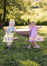 Load image into Gallery viewer, Colorful Crayons on a Yellow Dress
