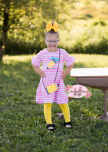 Load image into Gallery viewer, Striped Pencil Pocket Dress with Socks and Purse