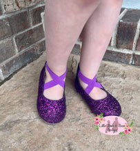 Load image into Gallery viewer, Purple Potion Glitter Ballerina Shoes