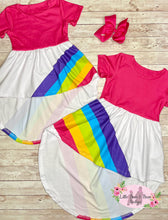 Load image into Gallery viewer, Rainbow BFF High Low Dress
