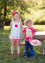 Load image into Gallery viewer, Apple with Stripes and Plaid Short Set