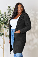 Load image into Gallery viewer, Basic Bae Full Size Ribbed Open Front Long Sleeve Cardigan