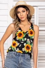 Load image into Gallery viewer, Floral Scoop Neck Tank Top