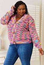Load image into Gallery viewer, Woven Right V-Neck Long Sleeve Cardigan