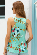 Load image into Gallery viewer, Floral Scoop Neck Tank Top