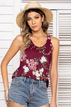 Load image into Gallery viewer, Floral Scoop Neck Tank Top