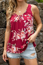 Load image into Gallery viewer, Floral Scoop Neck Tank Top