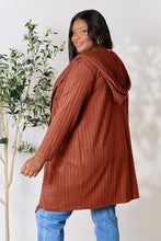 Load image into Gallery viewer, Basic Bae Full Size Ribbed Open Front Long Sleeve Cardigan