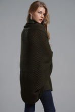 Load image into Gallery viewer, Dolman Sleeve Open Front Ribbed Trim Longline Cardigan