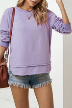Load image into Gallery viewer, Side Slit Drop Shoulder Sweatshirt