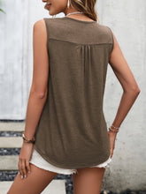 Load image into Gallery viewer, Lace Contrast Scoop Neck Tank