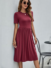 Load image into Gallery viewer, Button Detail Tee Dress with Pockets