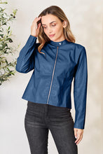 Load image into Gallery viewer, Mock Neck Zip Up Jacket