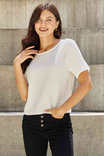 Load image into Gallery viewer, And The Why Pearly White Full Size Criss Cross Pearl Detail Open Back T-Shirt