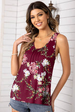 Load image into Gallery viewer, Floral Scoop Neck Tank Top