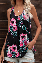 Load image into Gallery viewer, Floral Scoop Neck Tank Top