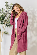 Load image into Gallery viewer, Basic Bae Full Size Ribbed Open Front Long Sleeve Cardigan