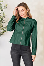 Load image into Gallery viewer, Mock Neck Zip Up Jacket