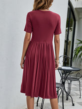 Load image into Gallery viewer, Button Detail Tee Dress with Pockets