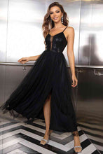 Load image into Gallery viewer, Spaghetti Strap Slit Mesh Dress