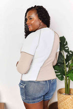 Load image into Gallery viewer, Double Take Color Block Exposed Seam Top