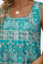 Load image into Gallery viewer, Printed Square Neck Curved Hem Tank