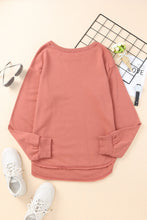 Load image into Gallery viewer, Side Slit Drop Shoulder Sweatshirt